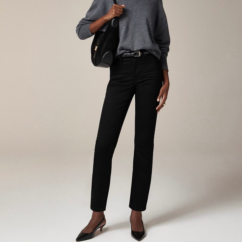 NWT J. Crew Slim Mid-Rise Stretch Jean in "True Black" Size 30